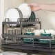 Органайзер для посуды BauTech двухуровневая сушилка с держателем - изображение 4