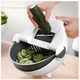 Овочерізка багатофункціональна Basket Vegetable Cutter з контейнером, кухонна тертка з насадками для нарізання овочів - зображення 2