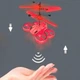 Мини квадрокоптер индукционный с подсветкой, дрон игрушка сенсорный Induction Flyer красный - изображение 4