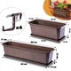 Zestaw skrzynek balkonowych KADAX Oste 60 cm + 40 cm z uchwytami i podstawkami Brązowy (K8217) (5903699475096) - obraz 2