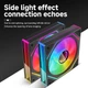 Вентилятор TZMRIT PRISM 6MAX 120mm для ПК з ефектом нескінченного дзеркала, ARGB-підсвітка, PWM-керування тихий та потужний - зображення 2