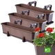 Doniczka balkonowa z uchwytami Kadax Oste 60 cm 3 szt Brązowa (K8225) (5903699475171) - obraz 3