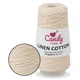 Candy-Yarn Linen Cotton, Натуральный №10 - пряжа в бобине 50 г / 400 м, лён с хлопком, тонкая летняя пряжа - изображение 1