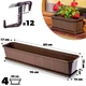 Doniczka balkonowa z uchwytami Kadax Oste 80 cm 4 szt Brązowa (K8228) (5903699475201) - obraz 2