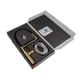 Смеситель для кухни с гибким изливом Mixxus Premium PULL 017 BRUSHED GOLD REFL.BLACK MI8280 матовое золото - изображение 2