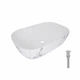 Раковина накладная Qtap Robin 600x390x150 мм, Marble, прямоугольная, с донным клапаном QTROB188MR49788 - изображение 1