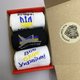 Набор высоких мужских хлопковых носков с украинской символикой, 3 пары 40-45, разноцветные (в подарочной коробке) (007) - изображение 2