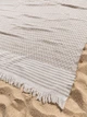 Пляжное покрывало большое коврик пляжный плед Breeze Beige мягкая пляжная подстилка одеяло для пляжа 170 * 200 см хлопок - изображение 6