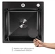 Мойка для кухни встроенная Lidz Handmade H4545HB Decor Black PVD Honeycomb 2,5/0,5 мм LDH4545HDECBLM49438 - изображение 2