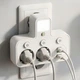 Мережевий розгалужувач J23 з LED-нічником, 2 розетки + USB + Type-C, білий (Ju-0257/МК) - зображення 1