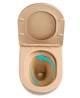 Унитаз подвесной Qtap Robin Ultra Quiet, Beige, с сиденьем Slim Duroplast / Soft-close / Quick Release QTROB26SB48997 - изображение 5