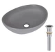 Раковина накладна Qtap Dove, Stone grey, овальна, з донним клапаном QTDOV188SG49783 - зображення 1