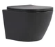 Унітаз підвісний Qtap Robin Ultra Quiet, Anthracite, з сидінням Slim Duroplast / Soft-close / Quick Release QTROB26AN48995 - зображення 1