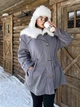 Парка Shein sz2406133200047006 0XL сіра (100009850) - зображення 7
