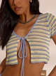 Вязаный топ Shein sz25021413897115045 XS комбинированный (100010022) - изображение 4