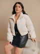 Стеганная куртка Shein sz2407151522533134 1XL бежевая (100009838) - изображение 4