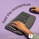 Бездротова ергономічна клавіатура Logitech Wave Keys з підставкою під зап’ястя, Bluetooth/USB, QWERTZ, графіт - зображення 5