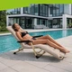 Складной лежак Trizand 27553 бежевый 3в1 с подушкой - изображение 15