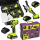 Zestaw Nac SMART NS-SET2-20V wkrętarka akumulatorowa + szlifierka kątowa + 2 x akumulator + szybka ładowarka 20 V (5905842533387) - obraz 2