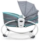 Люлька-баунсер люлька качалка Rocket Bassinet 5 в 1 Серо-голубая 3479 с ремнями безопасности (JDT-0850447) - изображение 3