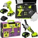 Набір Nac SMART NS-SET3-20V ударний гайковерт + кутова шліфувальна машина + 2 акумулятори + швидкий зарядний пристрій 20 В (5905842533394) - зображення 1