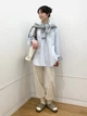 Рубашка хлопковая женская Uniqlo 775795091 M Голубая (1159860578) - изображение 7