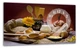 Картина на холсте MAKO Kitchen Bread Brown с часами 30×53 см бесшумный плавный ход кварцевый механизм 3053-005 - изображение 1
