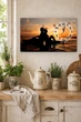 Картина на холсті MAKO Couple Sea Sunset Relax з годинником 30×53 см безшумний плавний хід кварцовий механізм 3053-052 - зображення 2