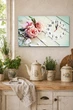 Картина на холсте MAKO Roses Vintage Pink с часами 30×53 см бесшумный плавный ход кварцевый механизм 3053-036 - изображение 2