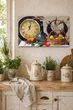 Картина на холсте MAKO Vintage Kitchen Still Life с часами 30×53 см бесшумный плавный ход кварцевый механизм 3053-046 - изображение 2