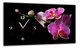 Картина на холсте MAKO Orchid Pink Black с часами 30×53 см бесшумный плавный ход кварцевый механизм 3053-047 - изображение 1