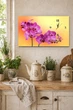 Картина на холсте MAKO Orchid Pink Orange с часами 30×53 см бесшумный плавный ход кварцевый механизм 3053-032 - изображение 2