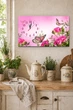 Картина на холсте MAKO Roses Butterflies Pink с часами 30×53 см бесшумный плавный ход кварцевый механизм 3053-037 - изображение 3