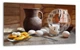 Картина на холсте MAKO Rustic Breakfast Still Life с часами 30×53 см бесшумный плавный ход кварцевый механизм 3053-062 - изображение 1