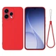 Чехол Silicone Cover Full для Oppo Reno 15 5G / 15C со шнурком – петлей red - изображение 1