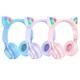 Бездротові Bluetooth навушники HOCO W39 Cat Ear Wireless Headphones з RGB підсвічуванням BT5.3 | Синій - зображення 9