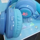 Бездротові Bluetooth навушники HOCO W39 Cat Ear Wireless Headphones з RGB підсвічуванням BT5.3 | Синій - зображення 4