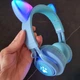 Бездротові Bluetooth навушники HOCO W39 Cat Ear Wireless Headphones з RGB підсвічуванням BT5.3 | Синій - зображення 7