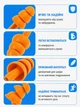 Беруши многоразовые силиконовые в кейсе 2 пары от шума для бассейна плавания сна отдыха роботы SNR 30 дБ, универсальные шумопоглощающие вкладыши для ушей Оранжевые - изображение 2