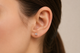 Серьги-пуссеты из красного золота c фианитами S-0395 - изображение 4