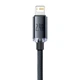 Кабель Baseus Crystal Shine Series Fast Charging Data Cable USB to iP 2.4A 2m Black - изображение 5