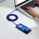 Кабель Baseus Crystal Shine Series Fast Charging Data Cable Type-C to Type-C 100W 1.2m Blue - зображення 5
