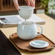Керамічна чашка для чаю Changnan з фільтром та кришкою, чашка Jingdezhen Yingqing для дому та офісу, дизайн у формі серця лотоса в дзен-стилі - зображення 6