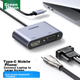 Док-станция расширения UGREEN Type-C, USB-C на HDMI/VGA для подключения двух экранов, адаптер USB 3.0, устройство для зеркального отображения экрана, совместима с Apple MacBook, ноутбуками Huawei и Nintendo Switch. - изображение 1