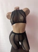 Сексуальний комплект топ та легінси «Смугаста спокуса» Sexy OneSize чорний (5-41) - изображение 2