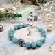 Браслет в романтичному стилі натуральний блакитний камінь - зображення 1