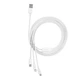 Кабель Baseus Superior Series 3 в 1 USB to Lightning / Micro-USB / Type-C, 3.5A, 1.5м, швидка зарядка, білий - зображення 5