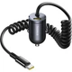 Автомобільний зарядний пристрій Baseus Tiny Star 30W C00035001121-00, USB-C, PD 3.0, вбудований кабель Type-C, швидка зарядка, чорний - зображення 1