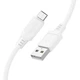 Кабель BOROFONE BX115 USB to Micro-USB 2.4A, 1 м, силиконовый, быстрая зарядка и синхронизация, белый - изображение 2