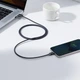 Кабель Baseus Crystal Shine Series USB to Lightning 2.4A, 2 м, быстрая зарядка, усиленный, черный - изображение 7